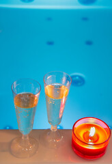 Romantic night in bath tub