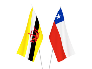 Chile and Brunei flags