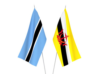 Botswana and Brunei flags