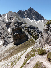 Freiungen long distance trail, mountain hiking in Tyrol, Austria