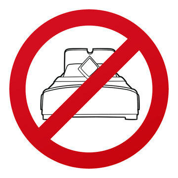 recommend clip art: No Double Bed Symbol Isolated on White Background. Rest Vector Illustration Prohibition Stop Sign.