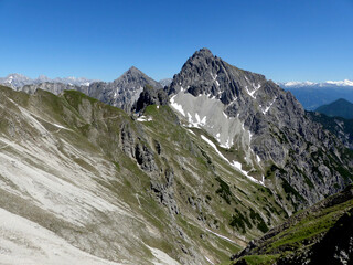Freiungen long distance trail, mountain hiking in Tyrol, Austria