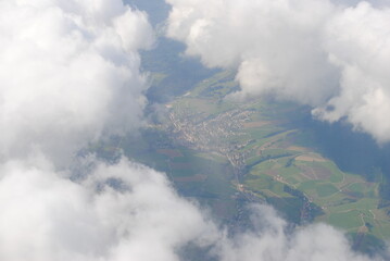 Fototapeta premium Vue d'avion, Jura, Suisse