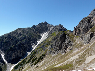Freiungen long distance trail, mountain hiking in Tyrol, Austria
