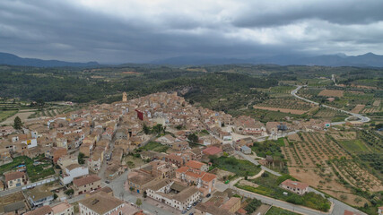 Naklejka premium Pinell de Bray municipality of Terra Alta, Catalonia