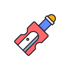 Sharpener vector Filled outline icon style illustration. EPS 10 file