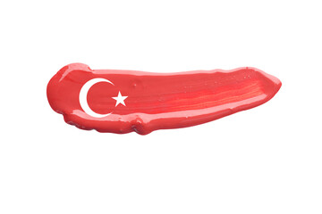 Creative flag of Turkey on white background