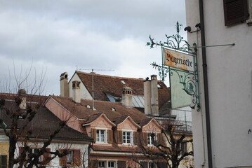La Bayerischer en vieille ville de Delémont, Jura, Suisse