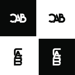 cab letter original monogram logo design