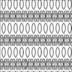 
 Geometric vector pattern with triangular elements. Seamless abstract ornament for wallpapers and 

backgrounds. Black and white colors.