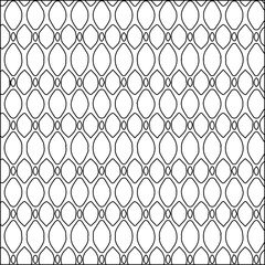 Fototapeta premium Geometric vector pattern with triangular elements. Seamless abstract ornament for wallpapers and backgrounds. Black and white colors.