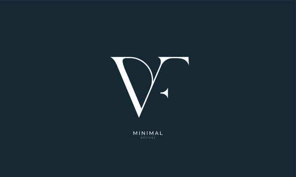 Alphabet letter icon logo VF