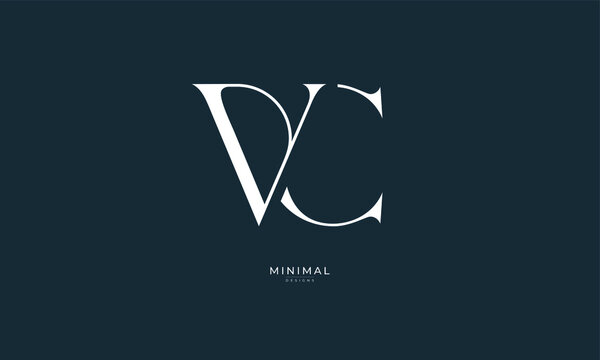 Alphabet letter icon logo VC