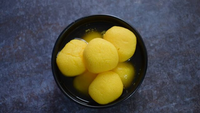 Rajbhog traditional Indian syrupy dessert made from cottage cheese