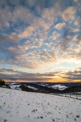 sunset over the mountains