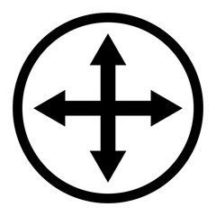 Black sign direction flat icon design