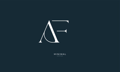 Alphabet letter icon logo AF