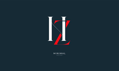 Alphabet letter icon logo HZ