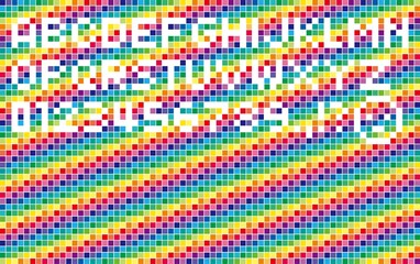 ドットで描こう！カラフルなドット絵ベース08 斜め03