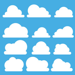Set of images of clouds vector illustration