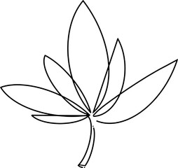 Lotus flower logo graphic vector black