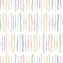 Cute hand drawn abstract seamless pattern, doodle lines background, great for textiles, banners, wrapping, wallpaper - vector design