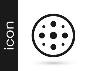 Black Sewing button for clothes icon isolated on white background. Clothing button. Vector