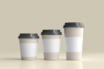 Different Size Paper Coffee Cups