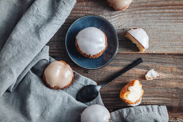 Delicious french Choux Craquelin pastries