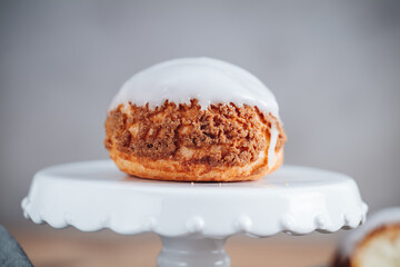 Delicious french Choux Craquelin pastries