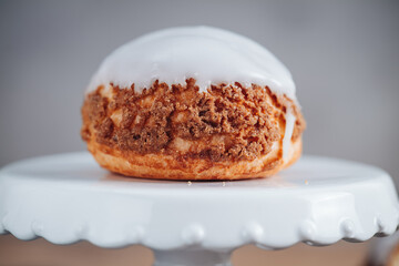 Delicious french Choux Craquelin pastries