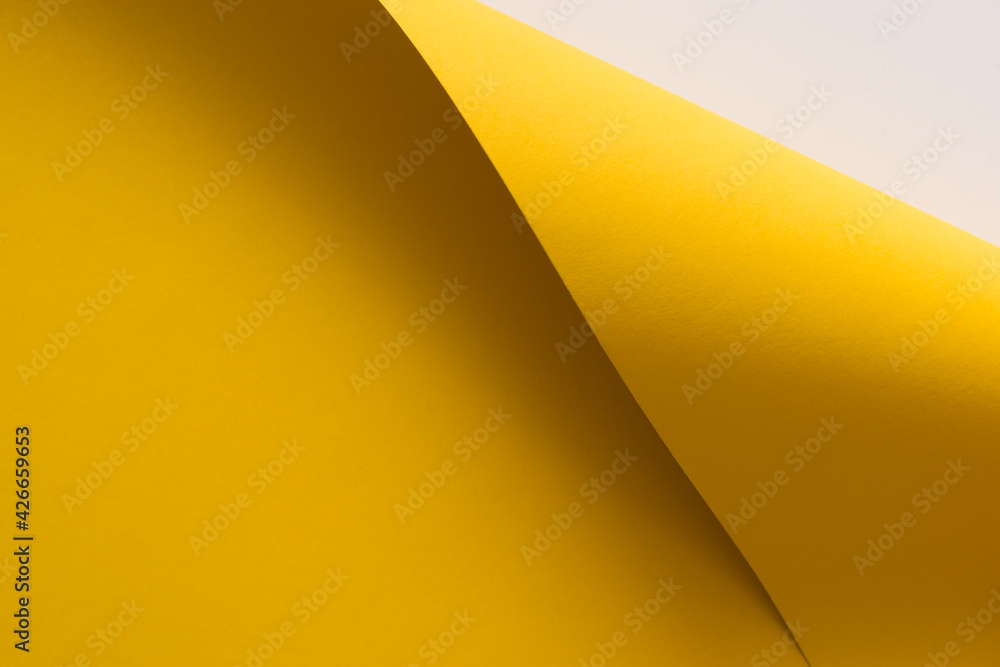 Wall mural yellow and white abstract background, book cover, web template - Wall murals