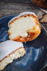 Delicious french Choux Craquelin pastries