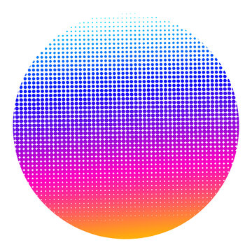 Vector 80s Retro Style Striped Shape. Art Bright attractive style logo template. Minimal vaporwave synthwave style background. Neon circle with pink and blue. Synthwave Vector illustration EPS10
