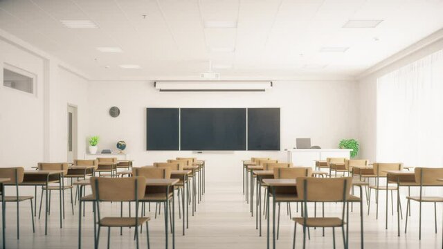 Interior Of Modern Empty Classroom
