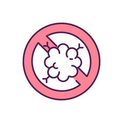 Preventing cancer cells from growing RGB color icon. Life-threatening disease treatment. Tumor growth slowing. Cancer risk reducing. Decreasing risk. Anti-cancer diet. Isolated vector illustration