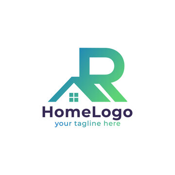 Real Estate R Letter Logo Design. Usable for Construction Architecture Building Logo. Flat Vector Logo Design Ideas Template Element. Eps10 Vector