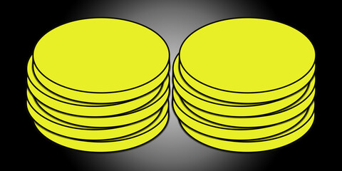 Crypto token illustration art design.