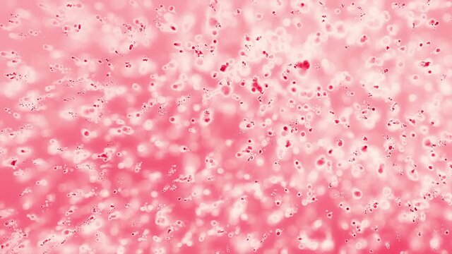 red particles fly in space and dissolve, background animation