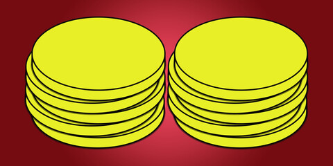 Crypto token illustration art design.