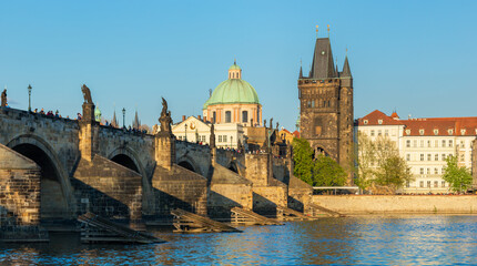 The Charles bridge in Prague, Czechia
