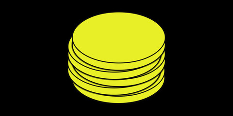 Crypto token illustration art design.