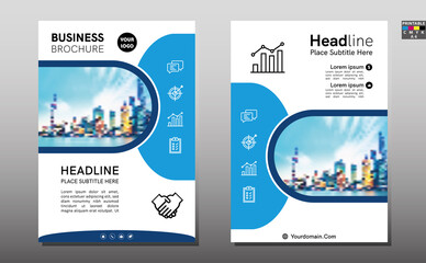 Template vector design for Brochure, Annual Report, Magazine, Poster, Corporate Presentation, Portfolio, Flyer, infographic, Front and back, Easy to use and edit.