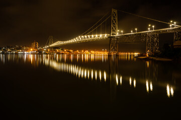 Fototapeta na wymiar bridge Hercilio Luz florianopolis long night exposure.