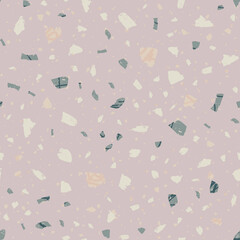Terrazzo seamless pattern. Earthy classic flooring