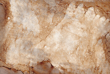 Dirty abstract old stone or marble texture. Abstract brown and ocher illustration alcohol ink technique. Exquisite background.