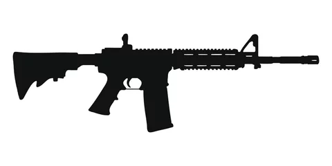 Poster M4 assault rifle silhouette  © Dmitry