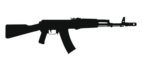 Russian assault rifle AK-47 silhouette 