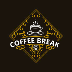 Vintage Coffee Break illustration