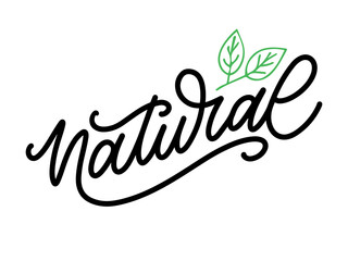100 Natural Vector Lettering Stamp Illustration slogan calligraphy